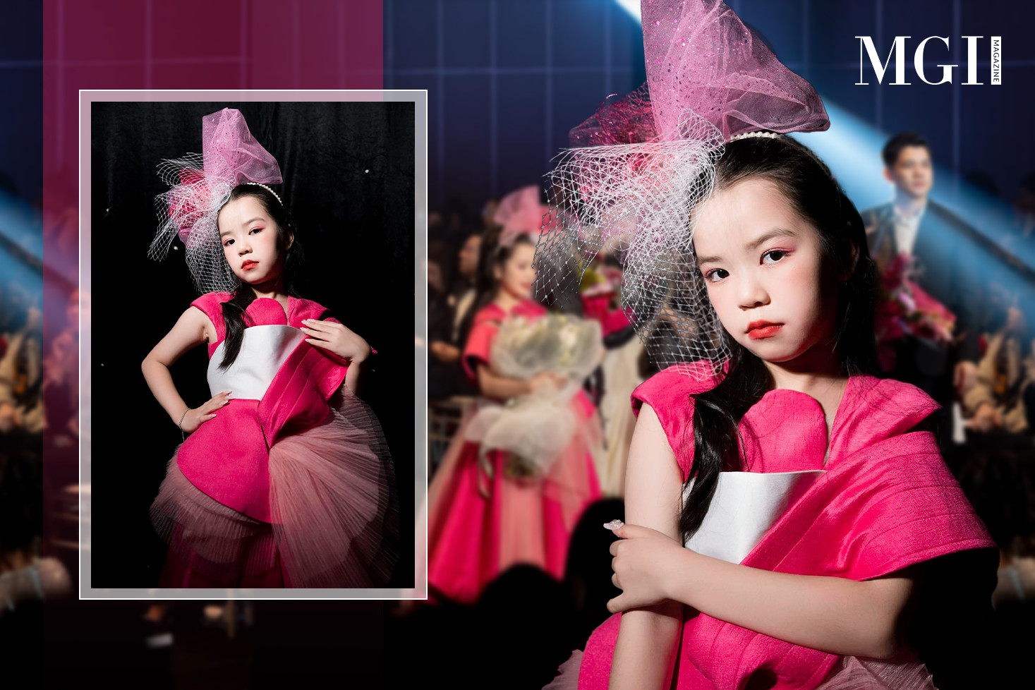 Model kid Bao Tien confidently being Vedette for the opening performance at VIJFW 2024